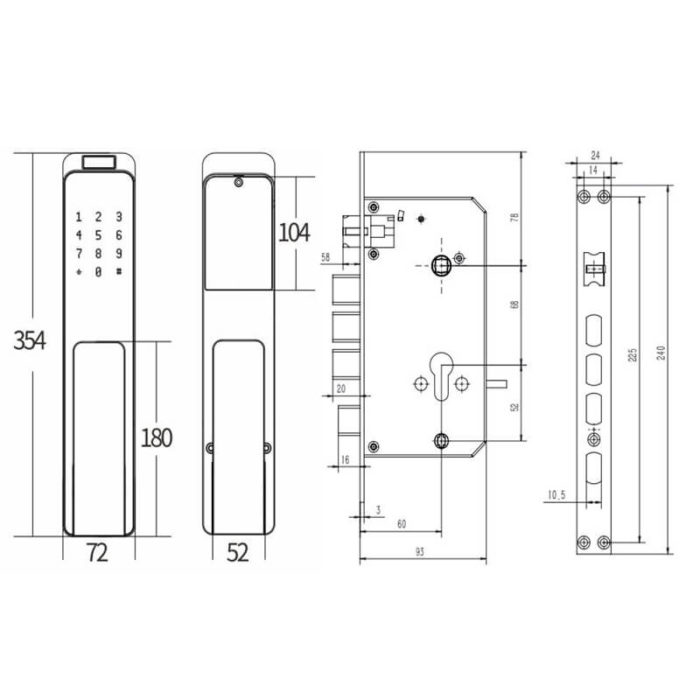 fingerprint electronic door lock