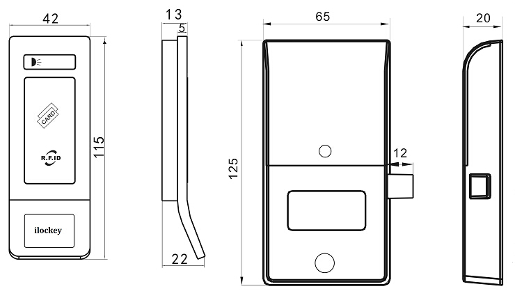 Keyless electronic card door locks