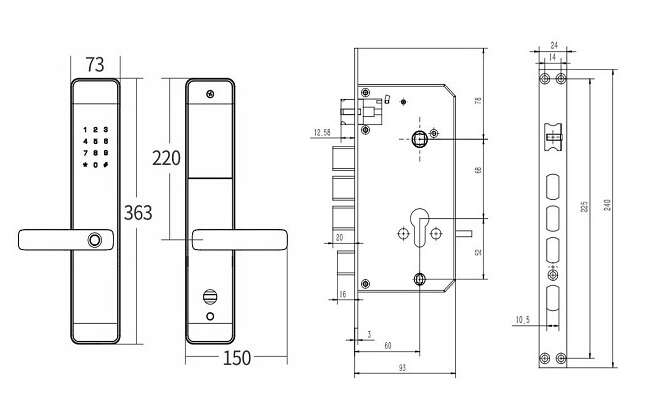 Top fingerprint door lock