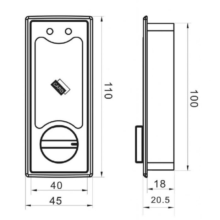 4 battery powered rfid cabinet lock