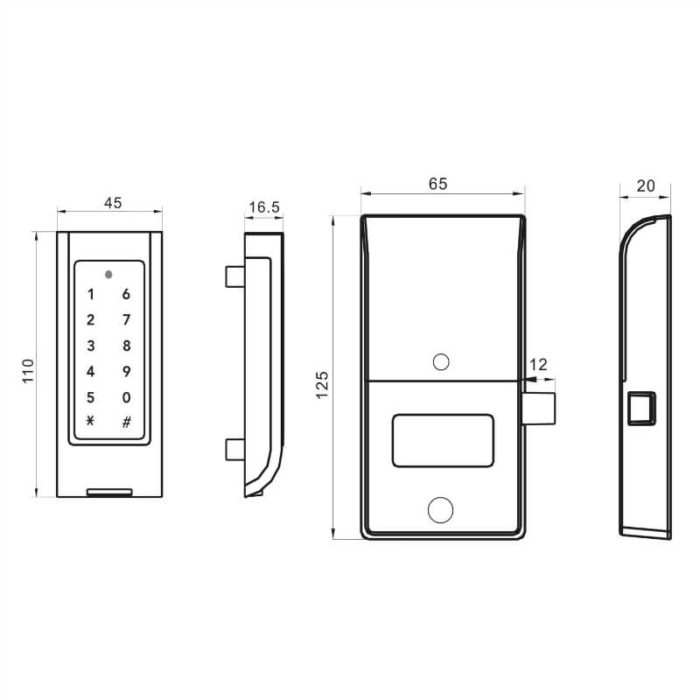 Keypad cabinet lock - Image 3