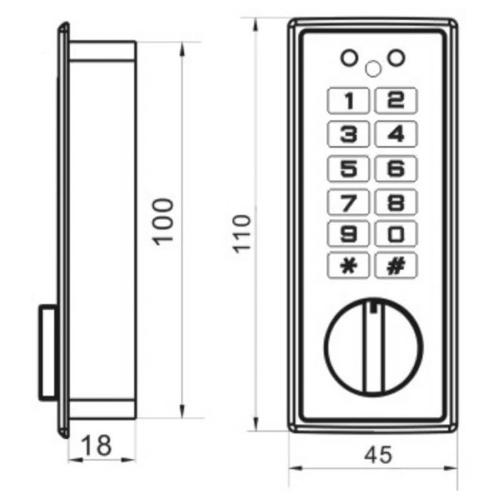 Digital keypad locker lock - Image 4