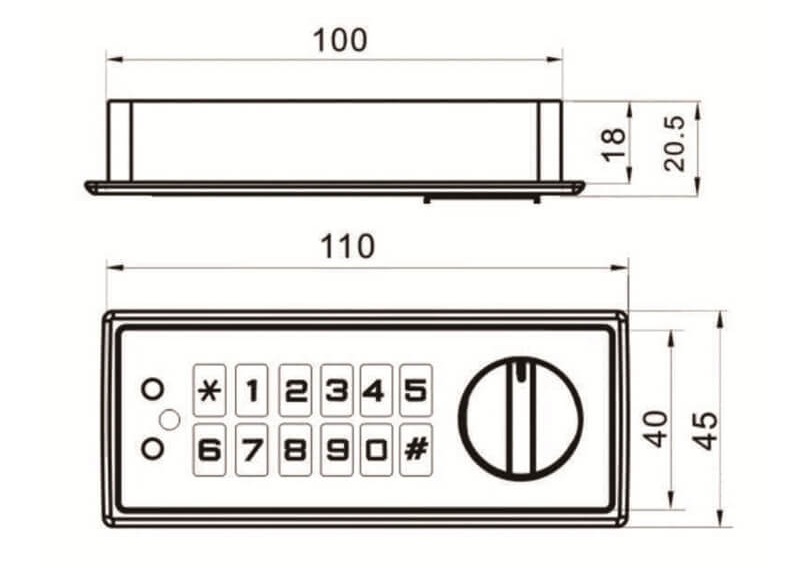 Keypad lock file cabinet