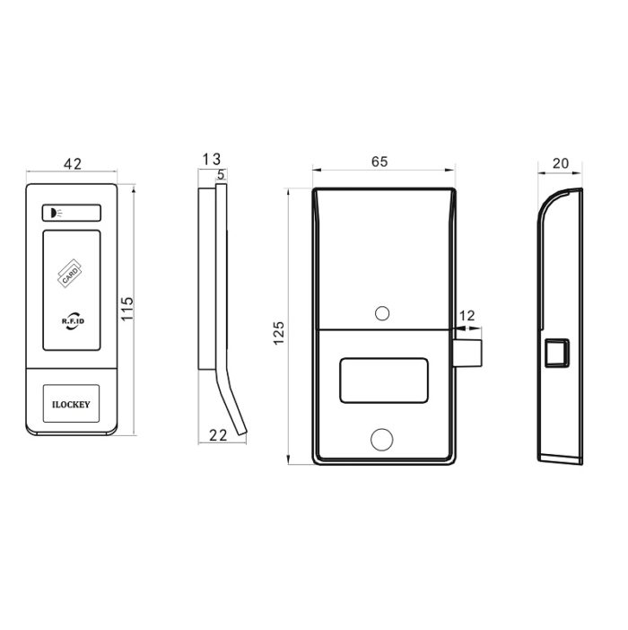 electronic rfid cabinet lock