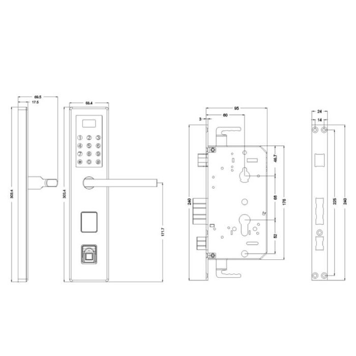 fingerprint door lock access control