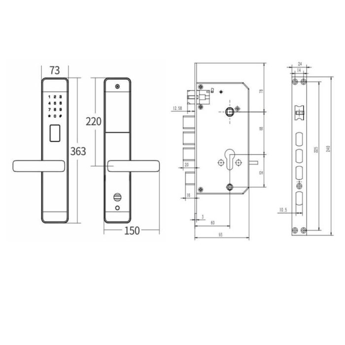 fingerprint digital door lock