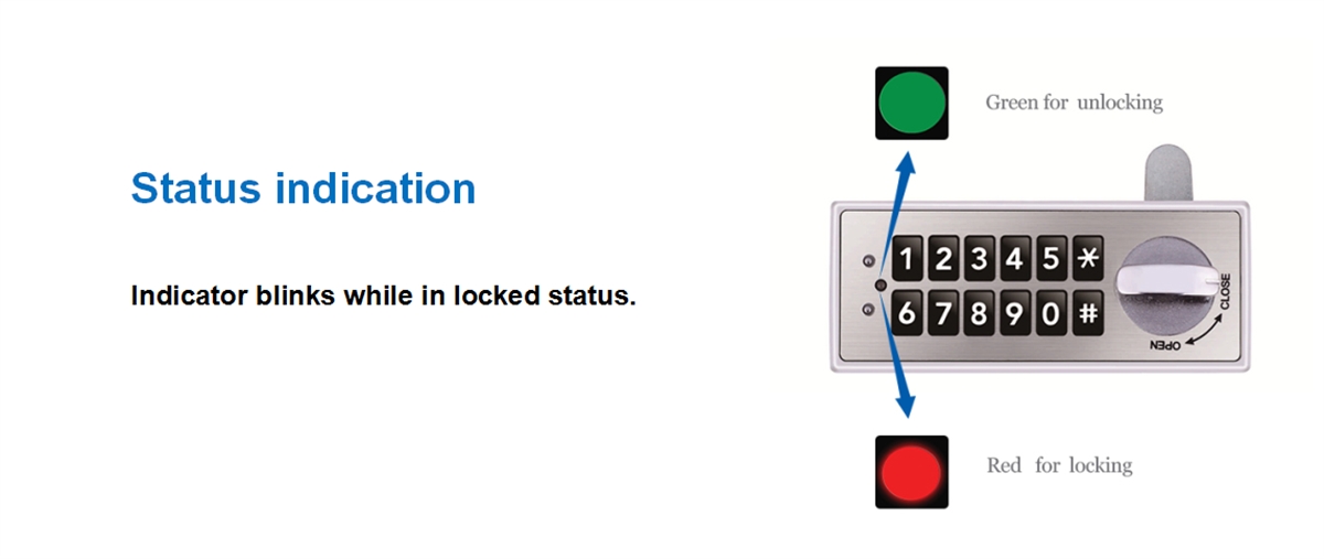 Keypad lock file cabinet