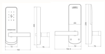 Smartphone door lock size