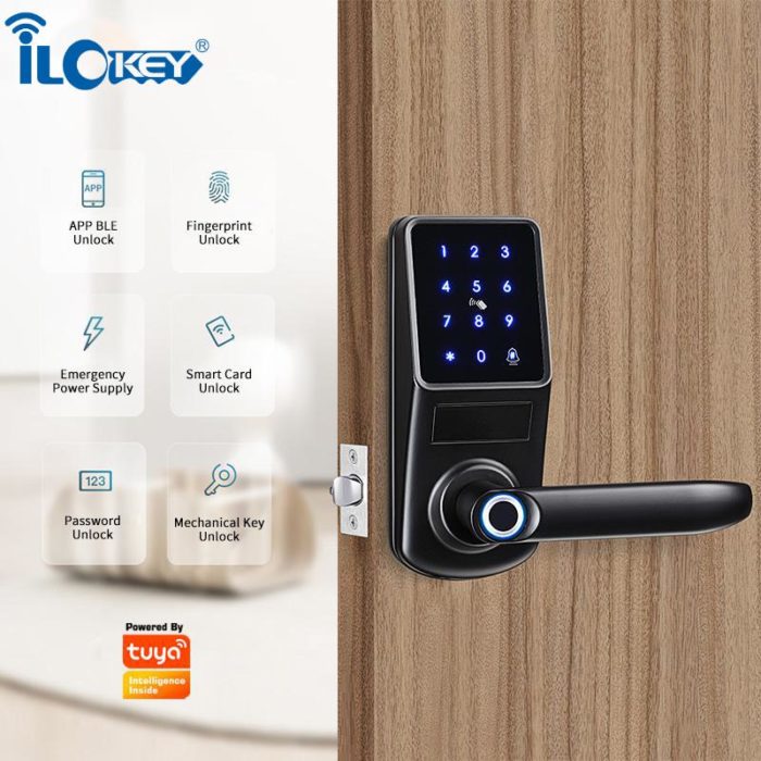Wifi Keyless remote control fingerprint door locks tuya app smart door lock - Image 2
