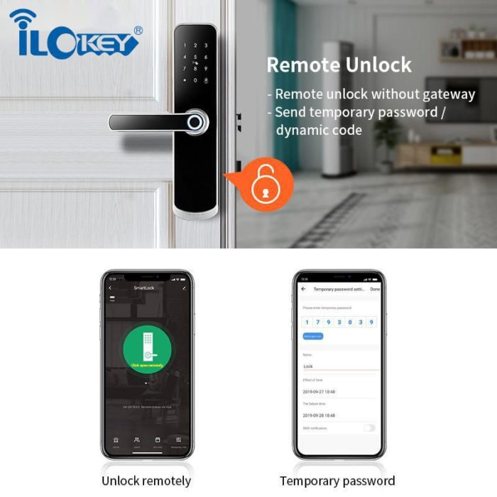 Tuya APP Wifi Electronic door lock with Euro mortise - Image 5