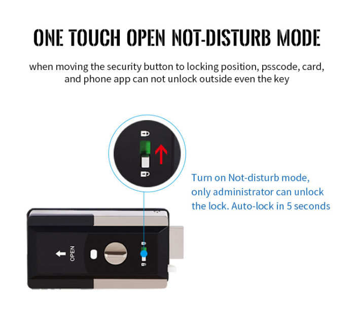 BLE APP Deadbolt Wifi Electronic Digital Door Lock without Handle - Image 2