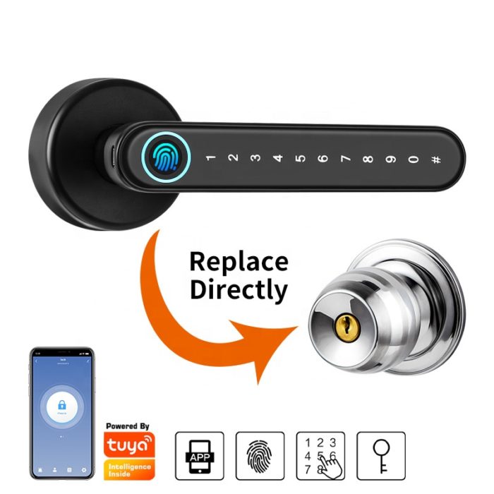 Interior door lock with Wifi Fingerprint Smart door Lock for Home Apartment