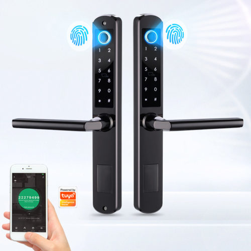 Tuya APP Wifi Electronic Handle Security door lock for Sliding door