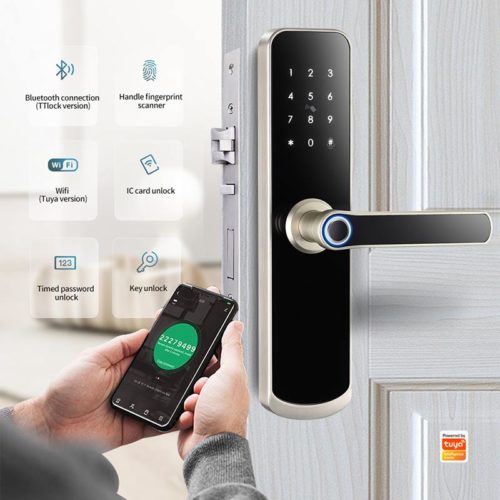 Tuya wifi smart lock with Euro mortise