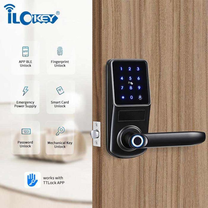 WiFi fingerprint Digital Door Locks works with Mobile App Unlocking