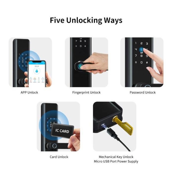 Tuya Smart Fingerprint Door Lock For Front Door - Image 7