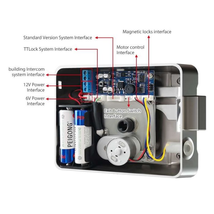 Smart Rim Lock For Steel Door With Google Home and Alex - Image 5