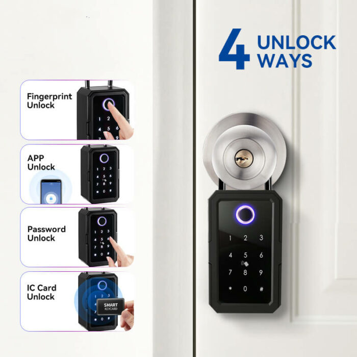 iLockey Smart Key Box Wall Mounted Portable Lock Box For AirBNB and Short Rent house - Image 2