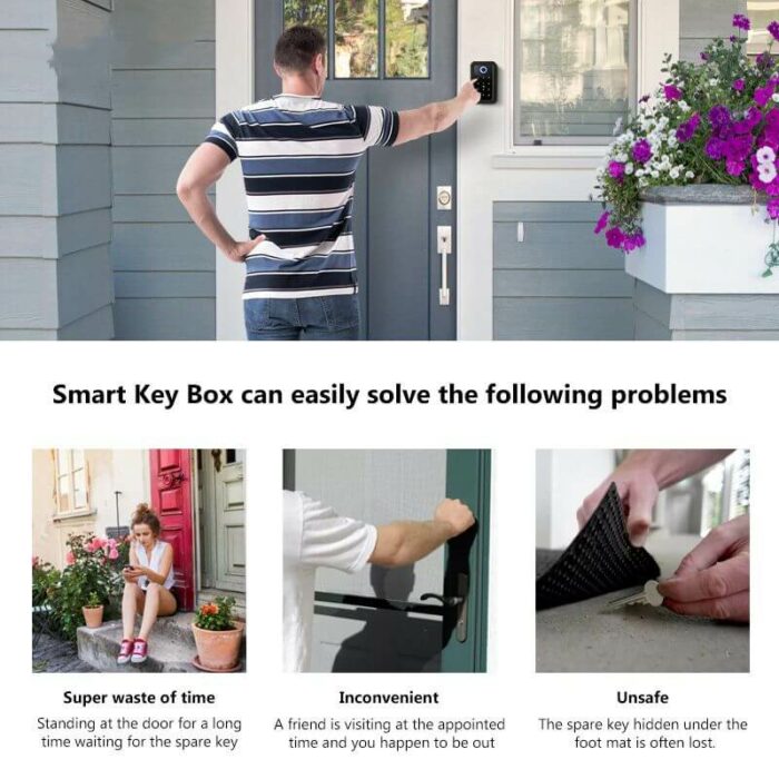 iLockey Smart Key Box Wall Mounted Portable Lock Box For AirBNB and Short Rent house - Image 3