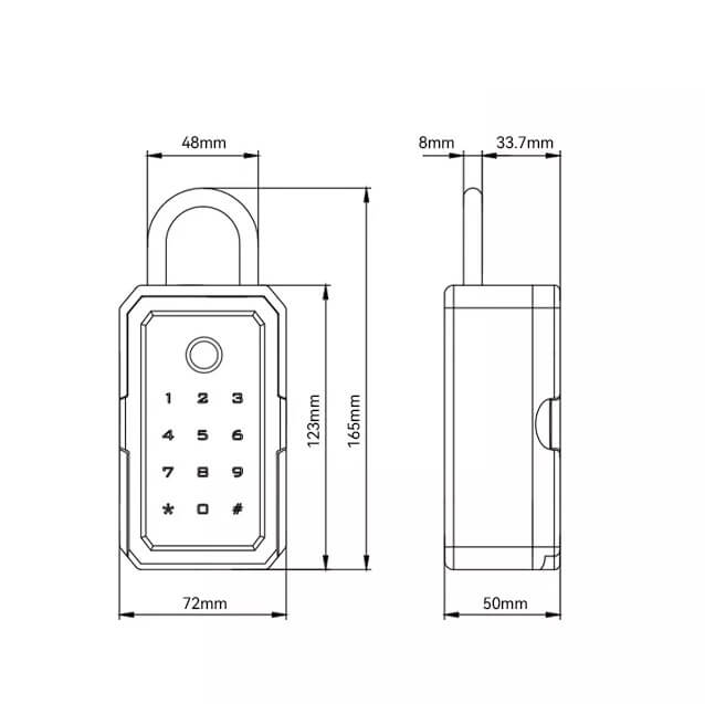 Portable & Wall Mountable Combination Key Lock Box - Holds 5 Keys, Heavy Duty