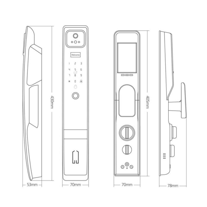 Tuya Wifi Face Recognition Door Lock With Camera - Image 7