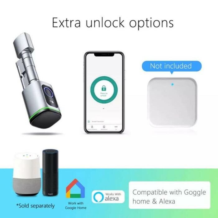 iLockey European Profile Lock Cylinder Tuya Smart Door Lock Fingerprint Electronic Lock Cylinder - Image 6