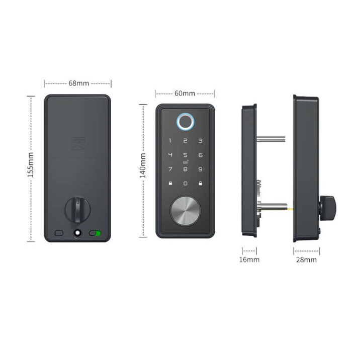 Tuya smart deadbolt with magnetic sensor automatically locked - Image 4
