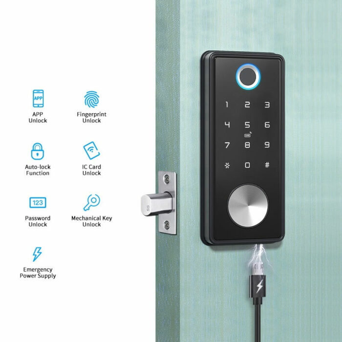 Tuya smart deadbolt with magnetic sensor automatically locked - Image 2