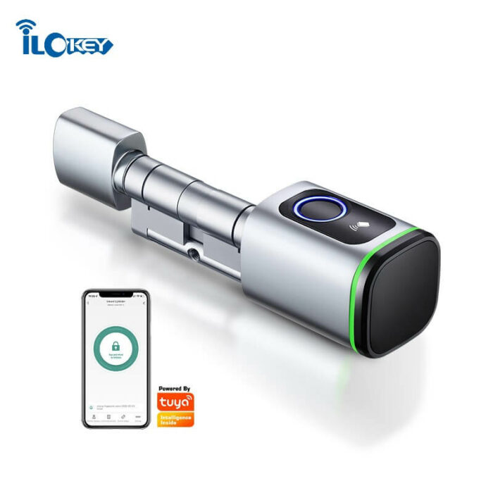 iLockey European Profile Lock Cylinder Tuya Smart Door Lock Fingerprint Electronic Lock Cylinder - Image 7