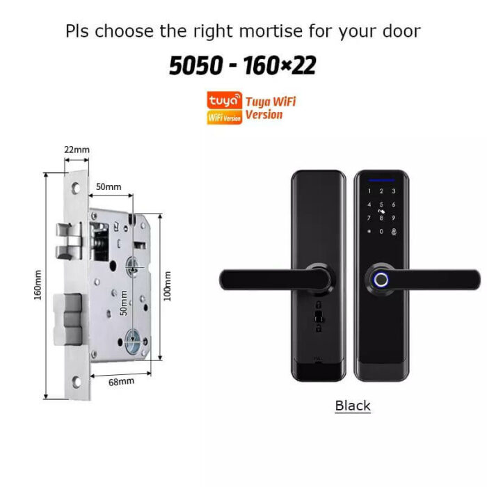 iLockey Tuya APP Wifi Lock Digital Fingerprint Smart Door Lock - Image 7
