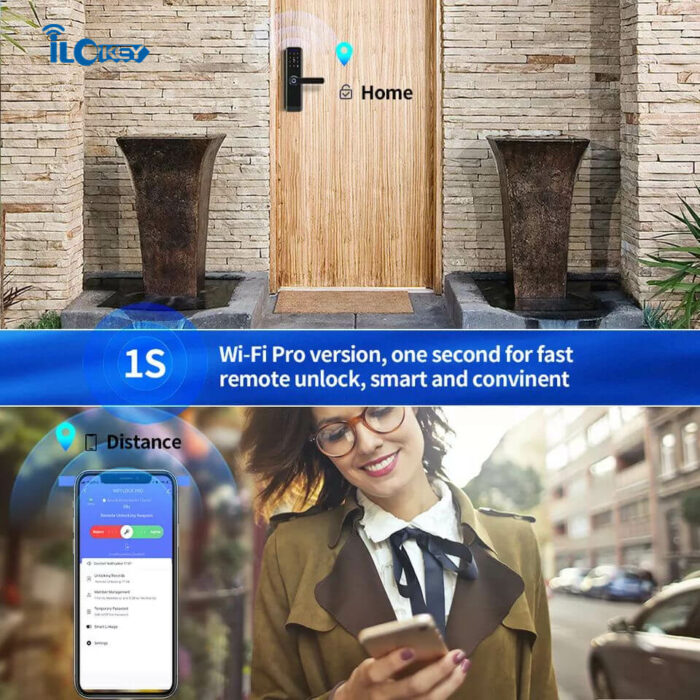 iLockey Tuya APP Wifi Lock Digital Fingerprint Smart Door Lock - Image 3