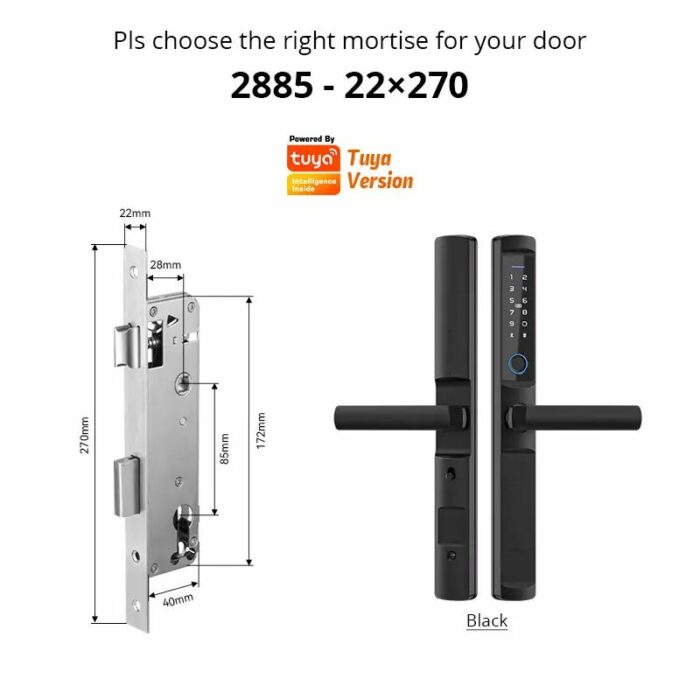 iLockey Waterproof Tuya Smart Digital Aluminum Lock Electronic Fingerprint Smart Lock - Image 9