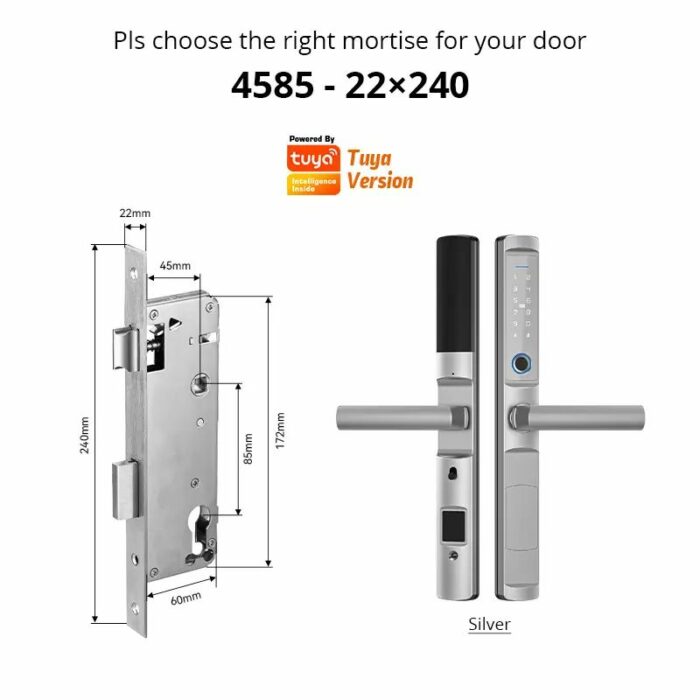 iLockey Waterproof Tuya Smart Digital Aluminum Lock Electronic Fingerprint Smart Lock - Image 7