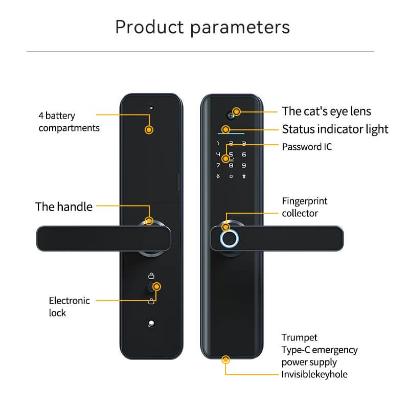 Tuya Smart Door Lock With Smart Life Tuya App