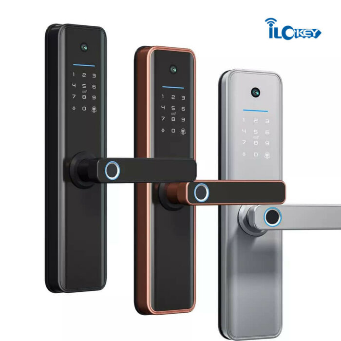 iLockey Tuya Smart Life App Password Mortise Lock Smart Door Lock with Camera - Image 6