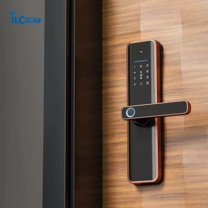 iLockey Tuya Smart Life App Password Mortise Lock Smart Door Lock with Camera - Image 4