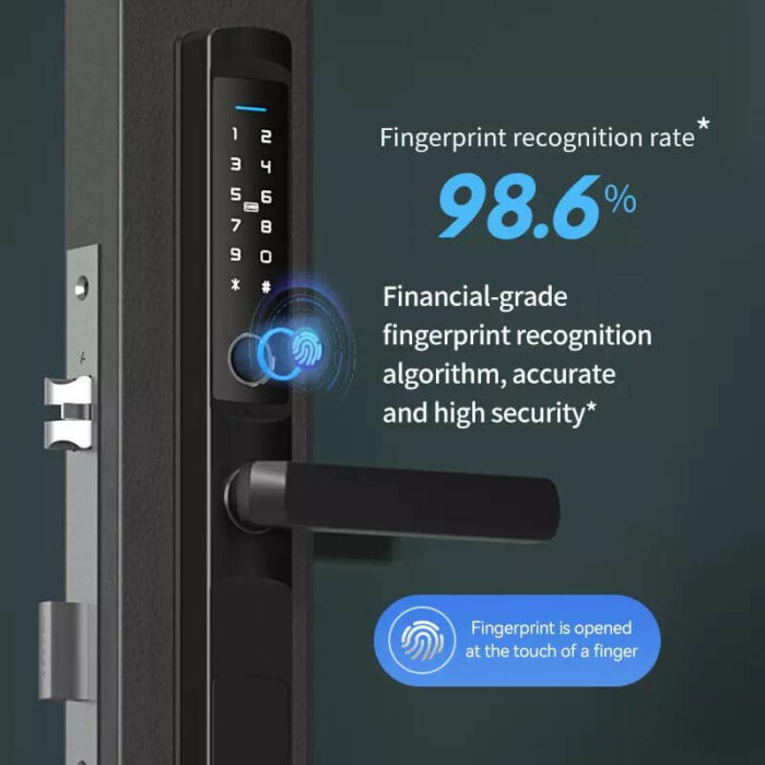 iLockey Waterproof Tuya Smart Digital Aluminum Lock Electronic Fingerprint Smart Lock - Image 3