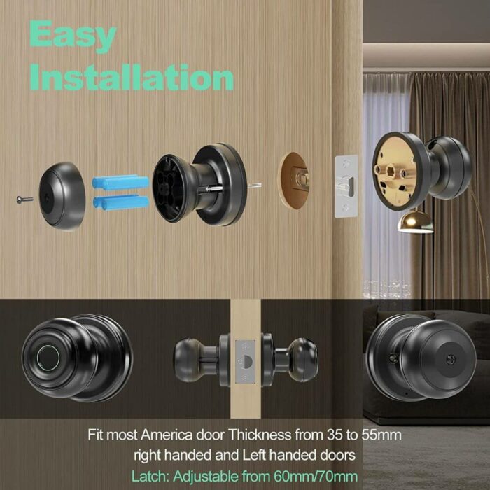 Tuya APP Smart Fingerprint  knob lock with Apple Homekit - Image 4