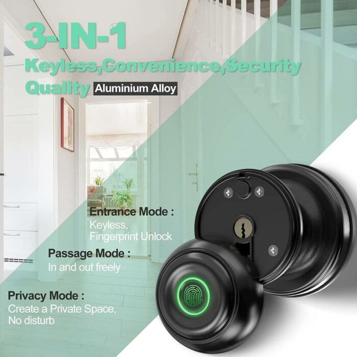 Tuya APP Smart Fingerprint  knob lock with Apple Homekit - Image 2