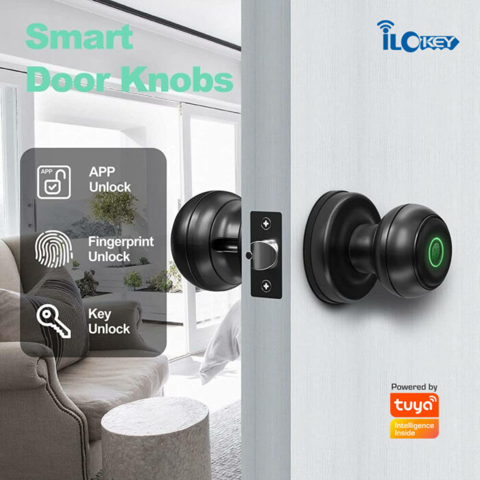 Tuya APP Smart Fingerprint  knob lock with Apple Homekit