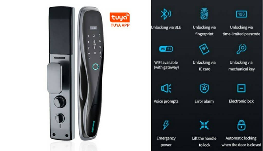 Functions of Tuya smart lock