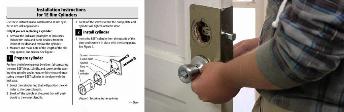 install the cylinder lock