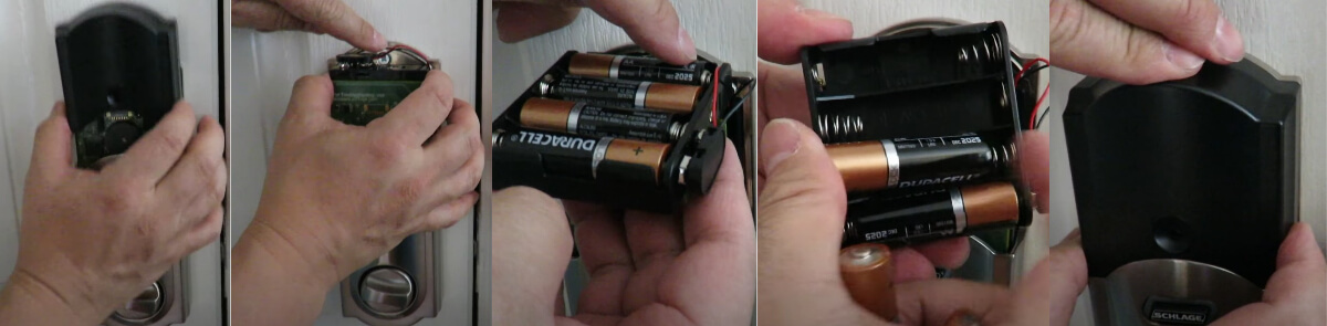 How to replace the battery of the Schlage smart lock