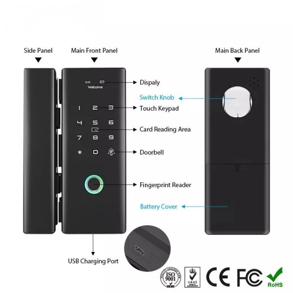 iLockey Tuya Glass Door Lock - Image 4