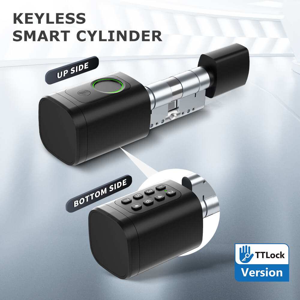 Smart Door Digital Lock FCC Password Fingerprint TTLock App Electronic Cylinder Lock