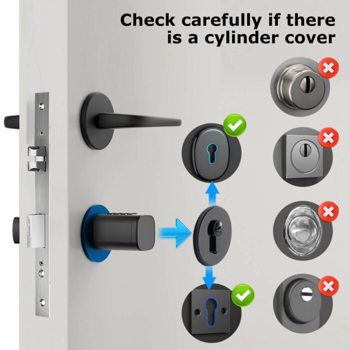 Smart Door Digital Lock FCC Password Fingerprint TTLock App Electronic Cylinder Lock - Image 7