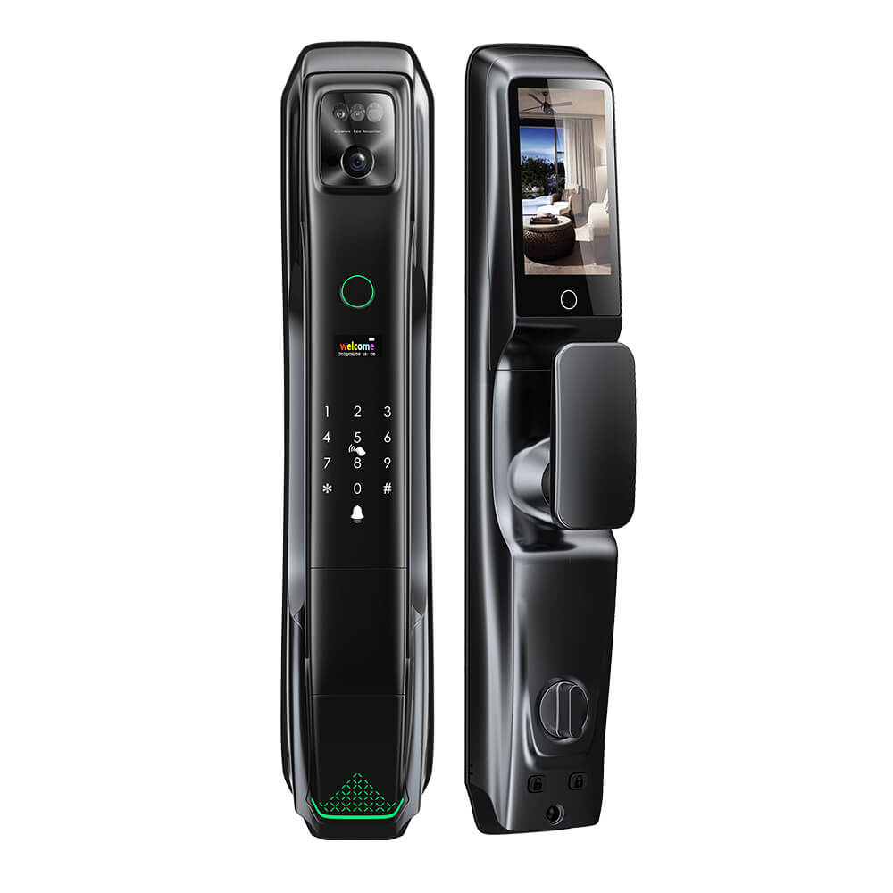 Waterproof Fully Automatic Digital Door Lock Aluminum Handle Biometric Fingerprint Camera 3D Face Lock - Image 5