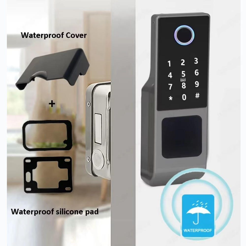 Digital Outdoor Door Intelligent Wifi Exterior Waterproof Metal Gate Smart Door Remote Control Electronic Rim Lock - Image 5
