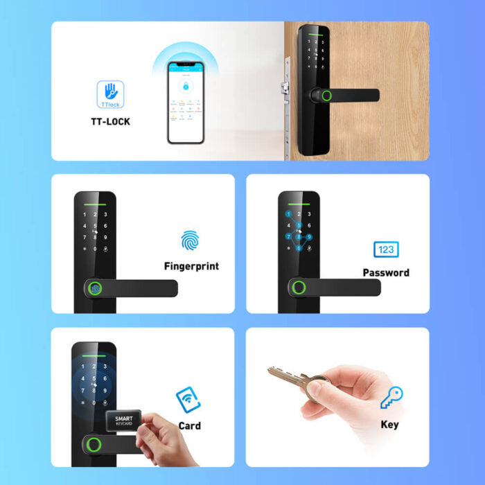 Electronic Door Lock TT App Fingerprint App Smart Door Locks for Wood Door - Image 3
