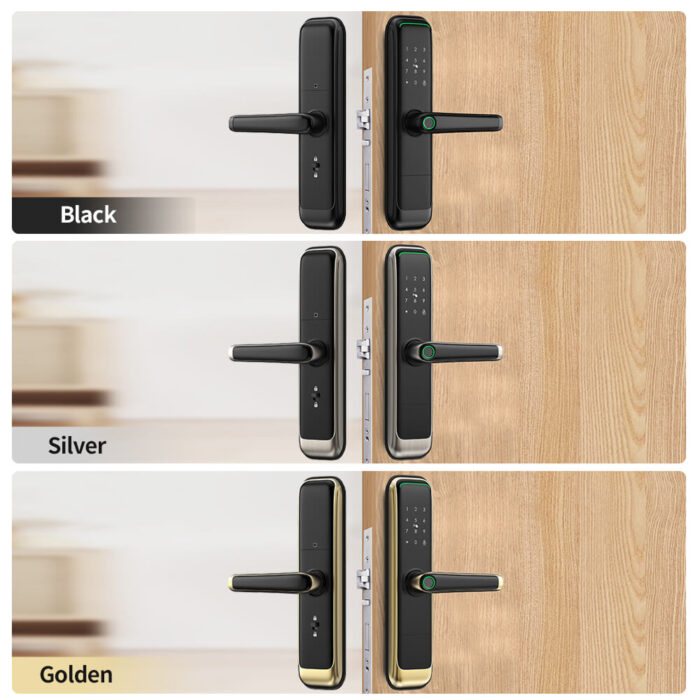 Fingerprint Smart Door Lock Digital RFID Keypad TTHotel Wooden Door Lock - Image 4